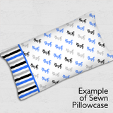 Diagonal Pillowcase Panel - Brush