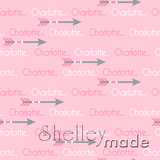 ShelleyMade Personalised Name Design Fabric Arrow Design