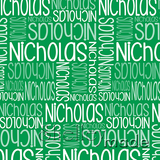 ShelleyMade Personalised Name Design Fabric Christmas Nested Green