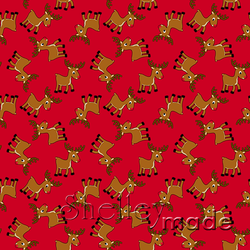 Christmas Coordinate - Reindeer Scattered Red