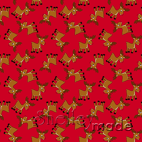 Christmas Coordinate - Reindeer Scattered Red