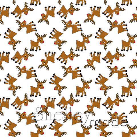 Christmas Coordinate - Reindeer Scattered White