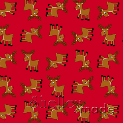 Christmas Coordinate - Reindeer Structured Red