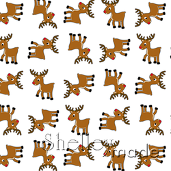 Christmas Coordinate - Reindeer Structured White