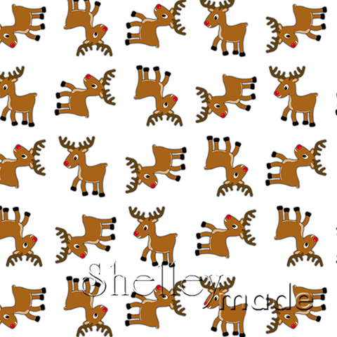 Christmas Coordinate - Reindeer Structured White