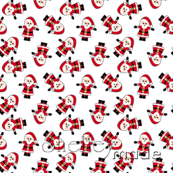 Christmas Coordinate - Santa Scattered White
