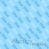 ShelleyMade Personalised Name Design Fabric Diagonal - Block