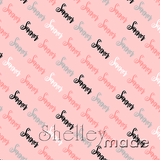 ShelleyMade Personalised Name Design Fabric Diagonal - Brush