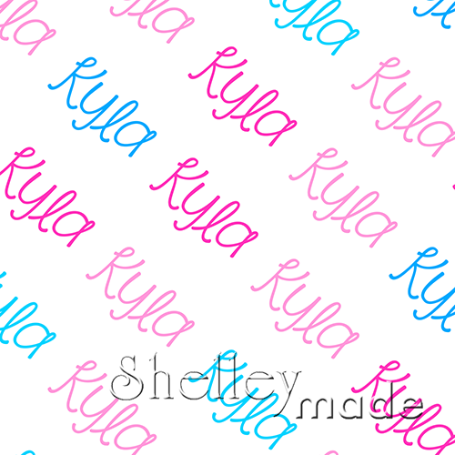 ShelleyMade Personalised Name Design Fabric Diagonal - Playful