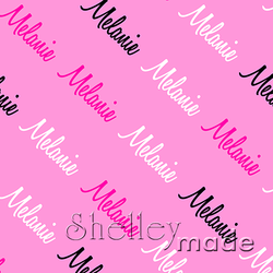ShelleyMade Personalised Name Design Fabric Diagonal - Script