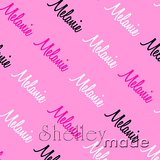 ShelleyMade Personalised Name Design Fabric Diagonal - Script