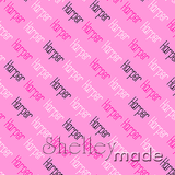 ShelleyMade Personalised Name Design Fabric Diagonal - Slender