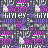 ShelleyMade Personalised Name Design Fabric Nested Design - Classic
