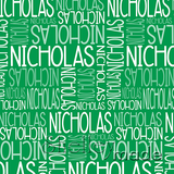ShelleyMade Personalised Name Design Fabric Christmas Nested Green