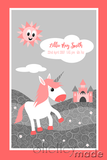 Birth Record Panel - Fairytale Unicorn