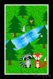 Birth Record Panel - Forest Fox Raccoon