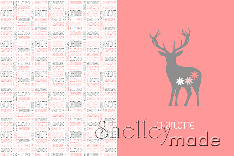 ShelleyMade Personalised Name Fabric Any Name Any Colour