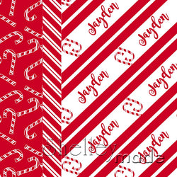 Christmas Pillowcase Panel - Christmas Stripe