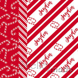 Christmas Pillowcase Panel - Christmas Stripe