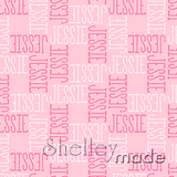 ShelleyMade Personalised Name Design Fabric Squared - Slender Upper