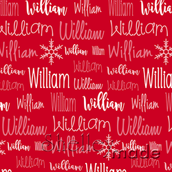 Christmas Typographic Image - Red